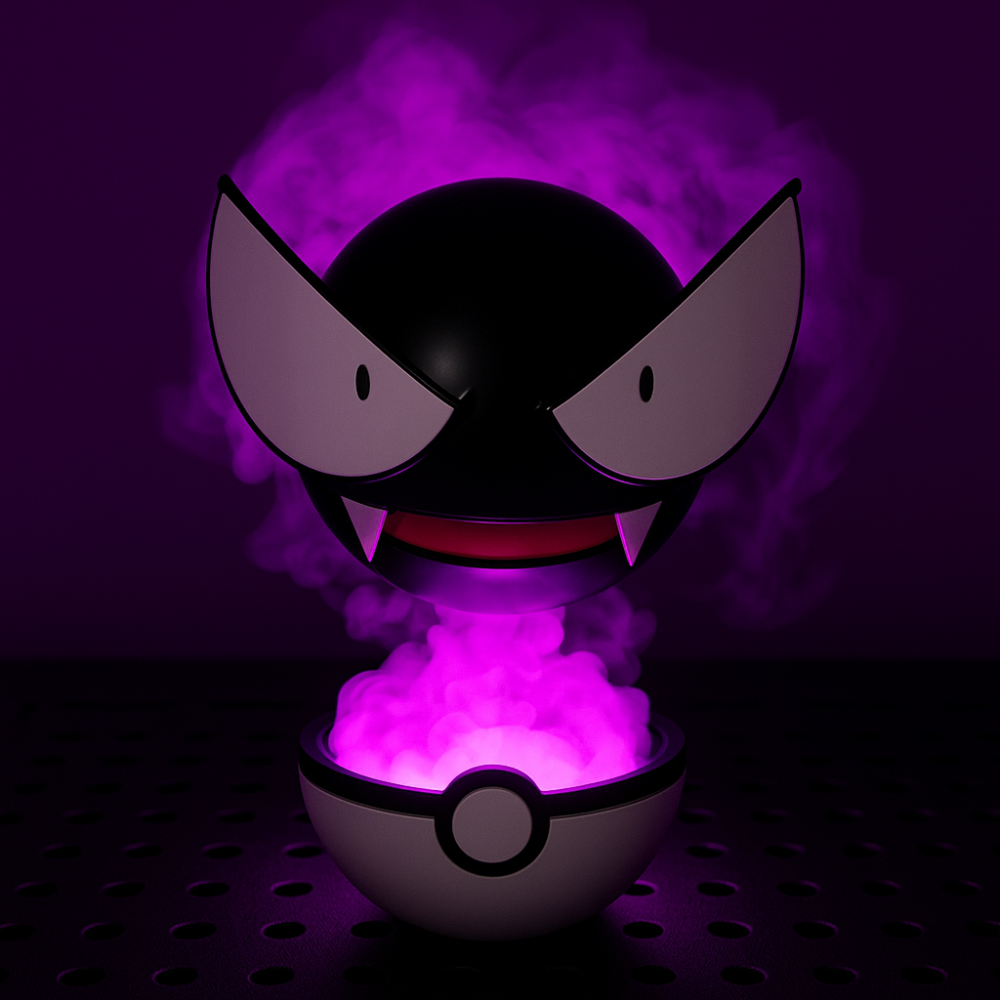 Humidificateur Pokémon Fantominus – Purificateur d’Air avec Brumisation, Lampe LED et Décoration d’Ambiance
