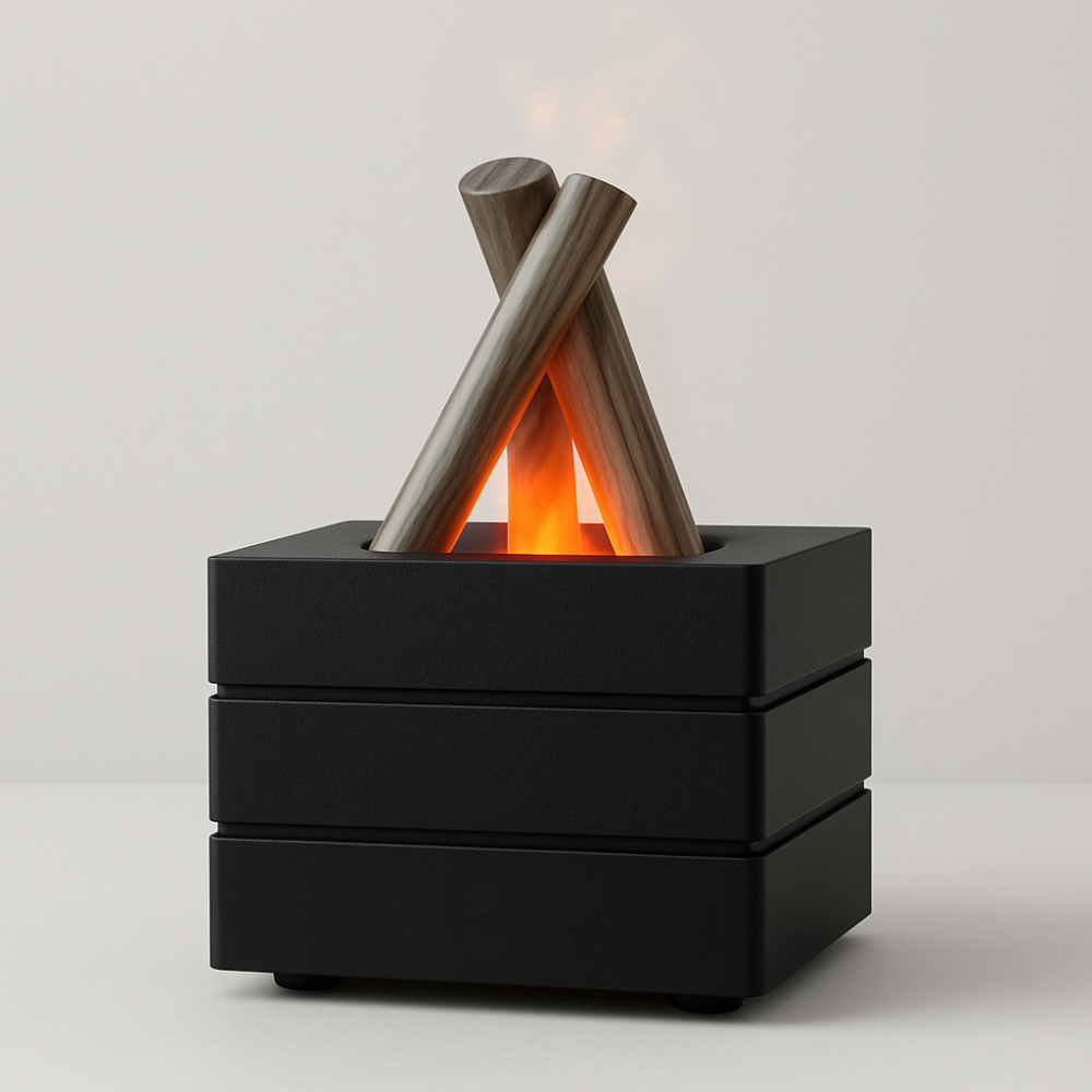 Diffuseur d’Arômes Effet Flamme 280 ml – Humidificateur USB avec Lumière Colorée et Télécommande