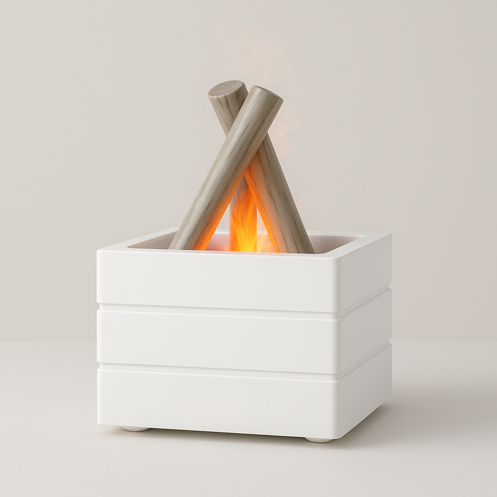 Diffuseur d’Arômes Effet Flamme 280 ml – Humidificateur USB avec Lumière Colorée et Télécommande