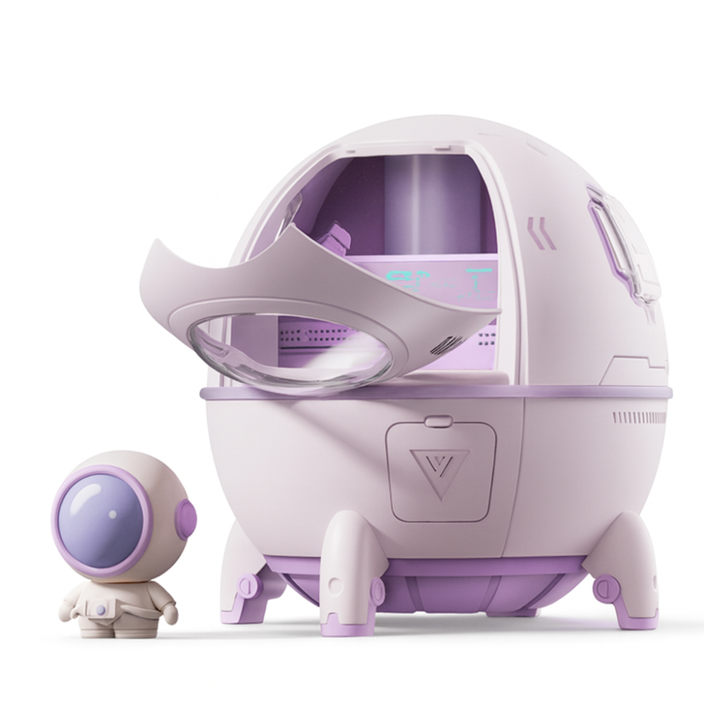 Humidificateur Astronaute Portable – Diffuseur d’Arômes USB avec Lumière LED, Design Esthétique et Mignon